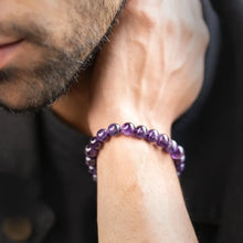 Load image into Gallery viewer, Harness the Power of Amethyst Bracelet– Certified for Purity &amp; Energy | 8 mm |
