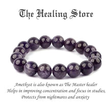 Load image into Gallery viewer, Harness the Power of Amethyst Bracelet– Certified for Purity &amp; Energy | 8 mm |
