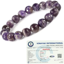 Load image into Gallery viewer, Harness the Power of Amethyst Bracelet– Certified for Purity &amp; Energy | 8 mm |
