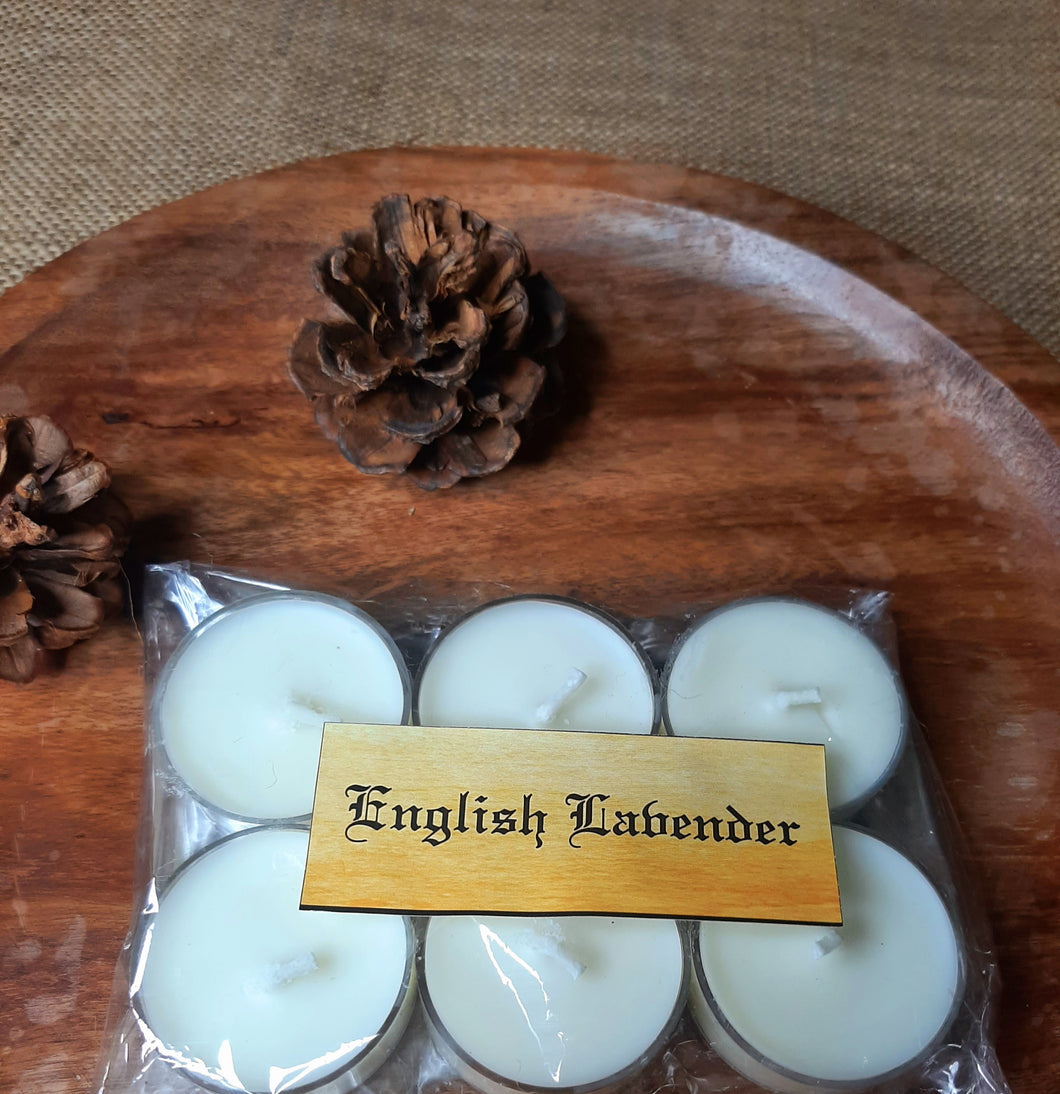 English Lavender Tealight Candles | Set of 6 | Scented Candle | Burning hours: 2 |