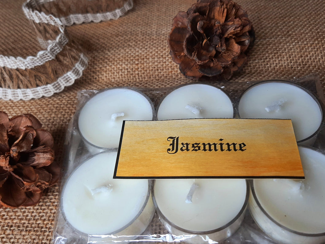 Jamine Tealight Candles | Set of 6 | Scented Candle | Burning hours: 2 |