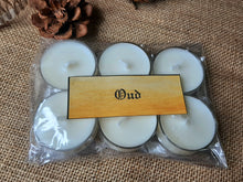 Load image into Gallery viewer, Oud Tealight Candles | Set of 6 | Scented Candle | Burning hours: 2 |
